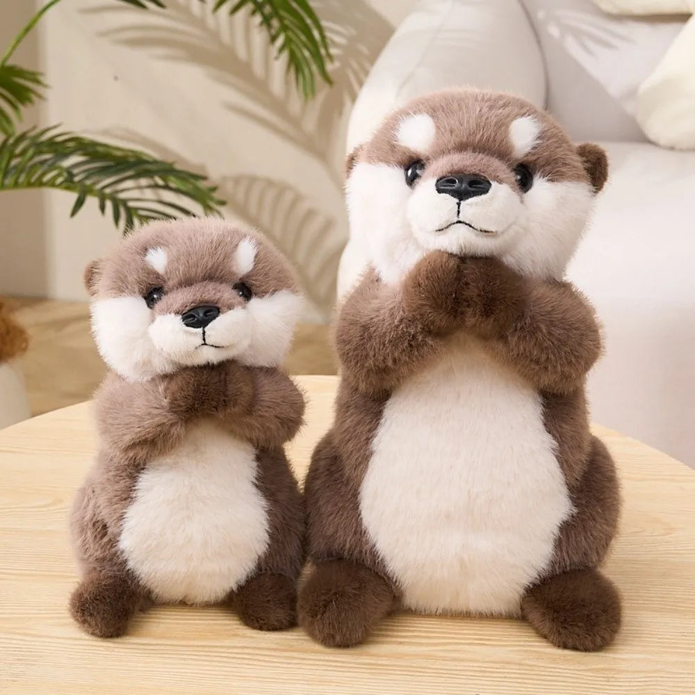 New Cute Cartoon Otter Anime Kawaii Soft Pendant 15/25/35cm Accompany Fluffy Otters Plushies Children's Birthday Gifts