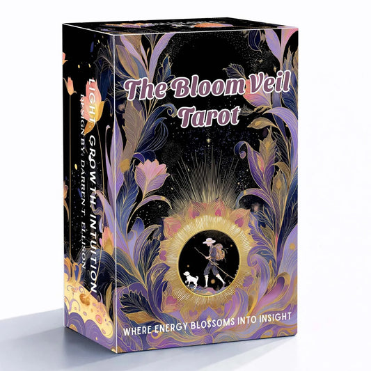 78-Card Tarot Deck, 13x8 Cm Bloom Veil, Intuitive & Dynamic Themes, Includes Instruction Manual
