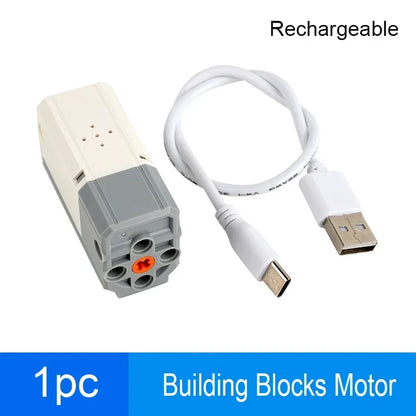 MOC Bluetooth-Pair Rechargeable Block M Motor 8883 APP Control Lithium Battery Motor with Legoeds Building Blocks PF Car Train