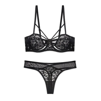 New Arrival French Style Lace Bra Set Female Push Up Underwire Thin Cup Anti Sagging Comfort Lingerie Suit For Everyday Wear Set