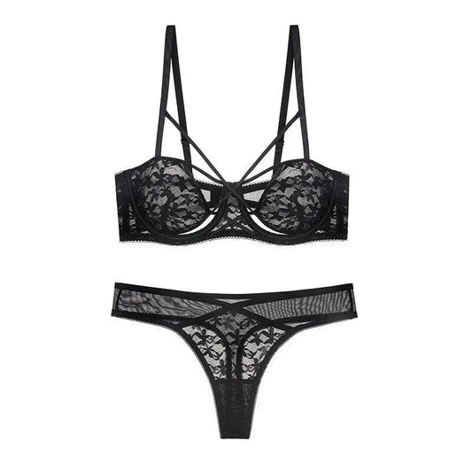 New Arrival French Style Lace Bra Set Female Push Up Underwire Thin Cup Anti Sagging Comfort Lingerie Suit For Everyday Wear Set