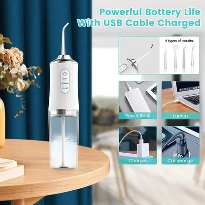 Powerful Water Oral Irrigation Irrigator Jet Ultrasound Air Ipx7 Waterproof Mouthwash Machines Dental Floss Flosser Irigator