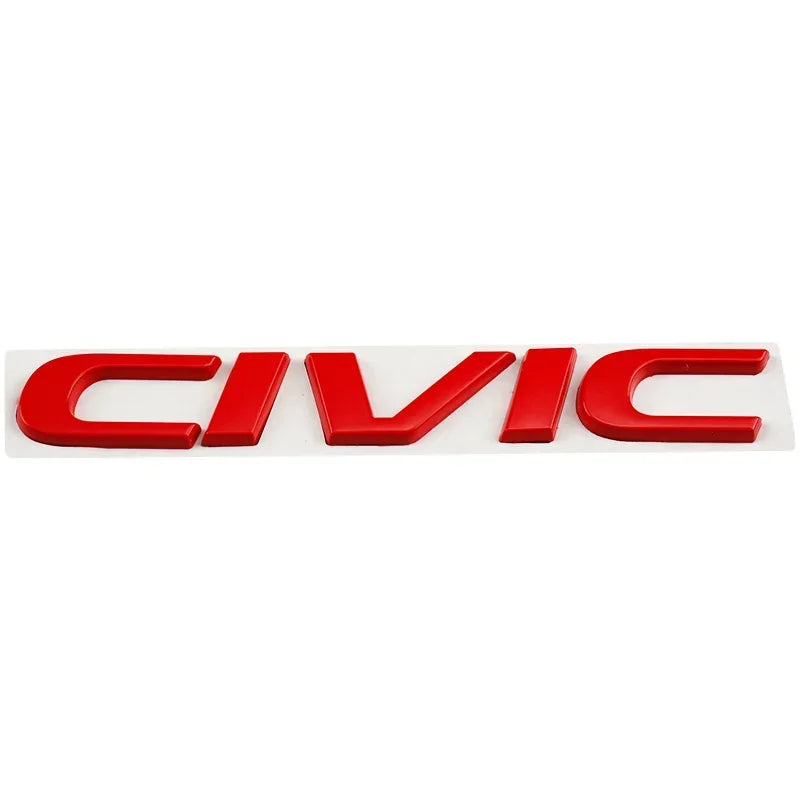 Metal 3D Car Stickers Side Fender Badge Rear Trunk Emblem Decal Styling for Honda CIVIC Logo 10th 11th 8th 2024 2023 Accessories