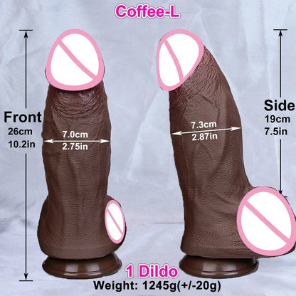 4 Sizes Realistic XXL Thick Penis Soft Silicone Dildo Male Genitals Vaginal Masturbation Suction Cup Dick Woman Anal Sex Toys