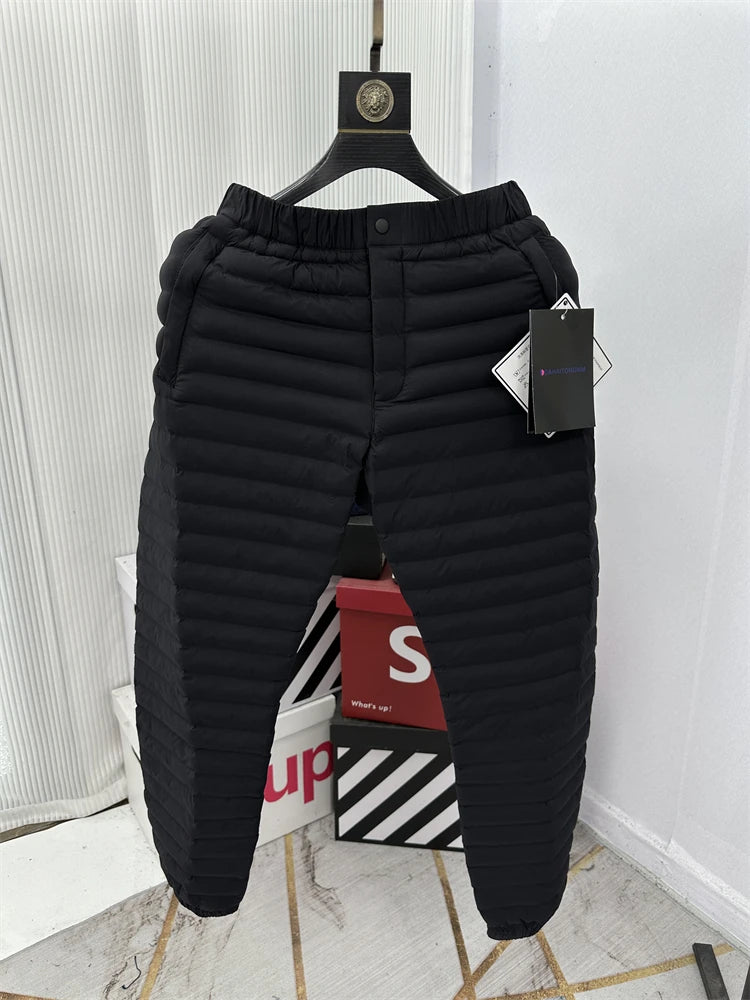 Lightweight Insulated Outdoor Sports Men's Cotton Pants Windproof Water-Resistant Casual Trousers for Winter Cold Protection
