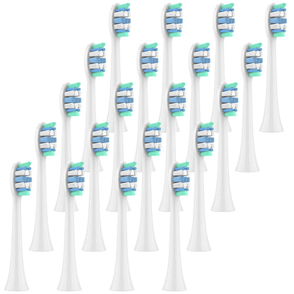 4 8 12 20 Pack Replacement Brush Heads Compatible with Philips Sonicare Click-on Electric Toothbrush, Toothbrushes Head Refills