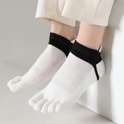 5Pairs Lot Summer Men Socks Cotton Five-Finger Male Short High Quality 5 Finger Ankle Sport Mesh Breathable Sweat Invisible