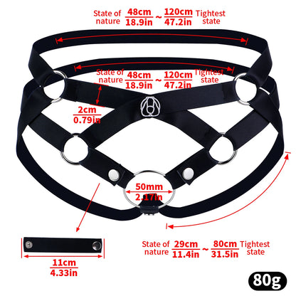 SMMQ Seaxy Men Adjustable Elastic Belt Chastity Cage Support Strap BDSM Underwear For Sissy Adult Game Accessories 18+