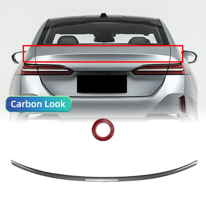 For BMW New 5 Series G60 i5 2024+ 520i 525i 528i 530i 535i MP M4 Style Carbon Glossy Black Rear Trunk Lid Car Roof Spoiler Wing