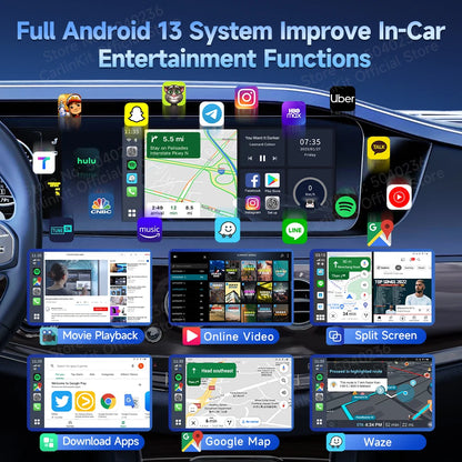2026 New CarlinKit Android 13 CarPlay AI Box HDMI Wireless CarPlay Android Auto TV Video Box Qualcomm SDM660 8-Core Split Screen