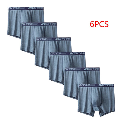 6pcs Men's panties Highly elastic Boxers man Underwear sexy Male underpants Brand Hot new Homme boxershorts Polyester Trunks Gif