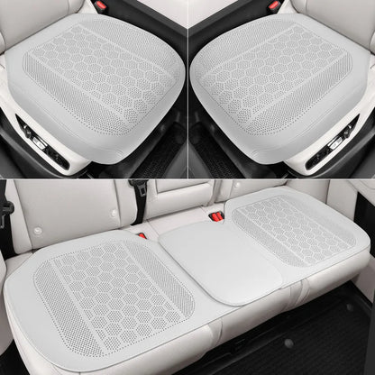 High Quality Nappa Leather Universal Car Seat Full Cover Breathable Luxury SUV Car Protection Perforated Leather Seat Full Cover
