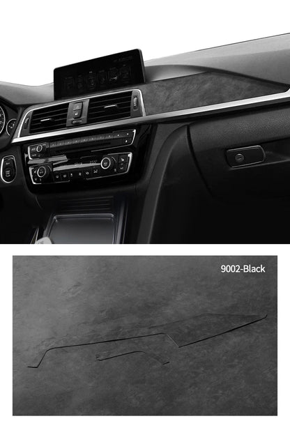 For BMW F30 F32 F34 Center Console Dashboard and Instrument Panel Trim Sticker Car Interior Tuning Accessorie Made of Alcantara