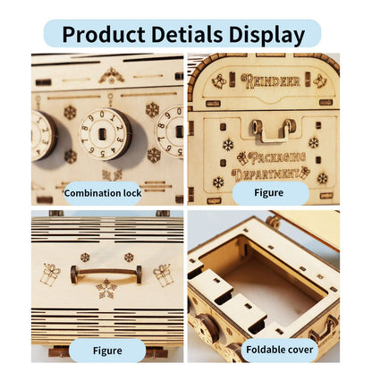 3D Wooden Puzzle DIY Treasure Box Model Building Kits Brain Teaser Projects for Adult Christmas Gifts