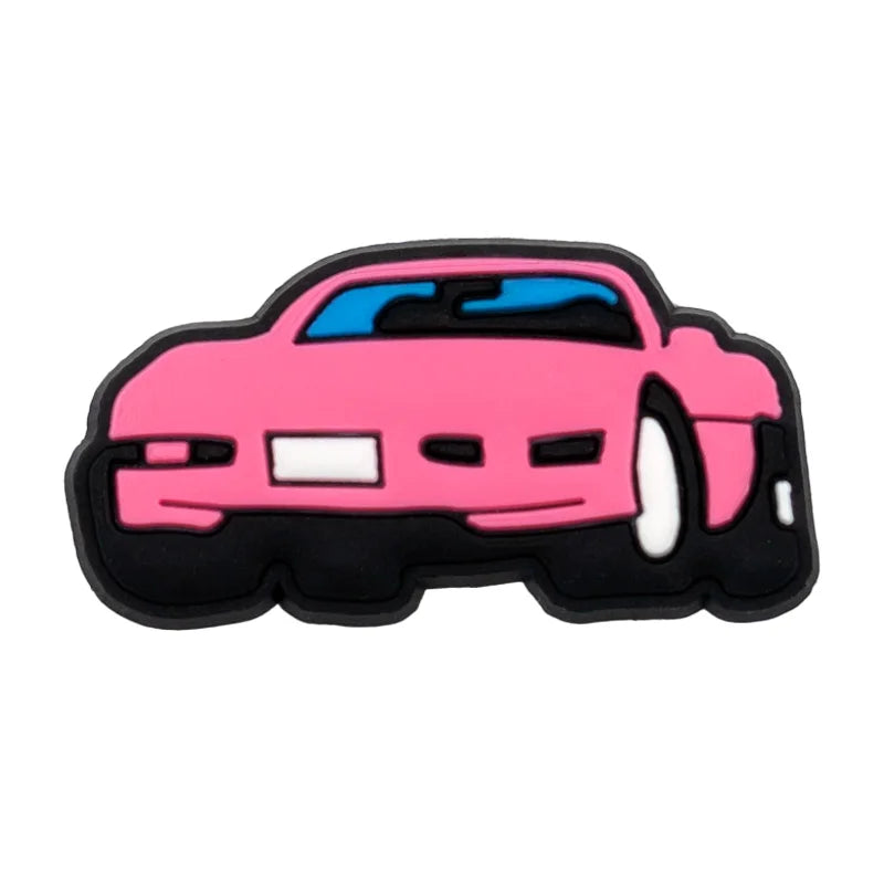 1/25PCS Glamour & Edgy PVC Shoe Charms for Clogs, Leopard Lipstick, Pink Car, High Heels DIY Accessories for Teens & Adults