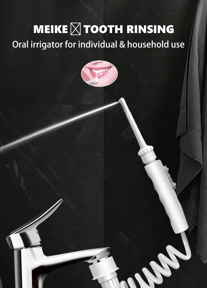 Water Dental Flosser Faucet Oral Irrigator Floss Dental Irrigator Dental Pick Oral Irrigation Teeth Cleaning Machine