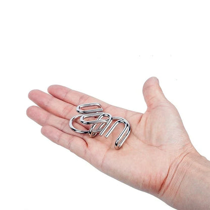 Metal Montessori Puzzle Wire 8Pcs/Set IQ Mind Brain Teaser Puzzles Children Adults Interactive Game Reliever Educational Toys