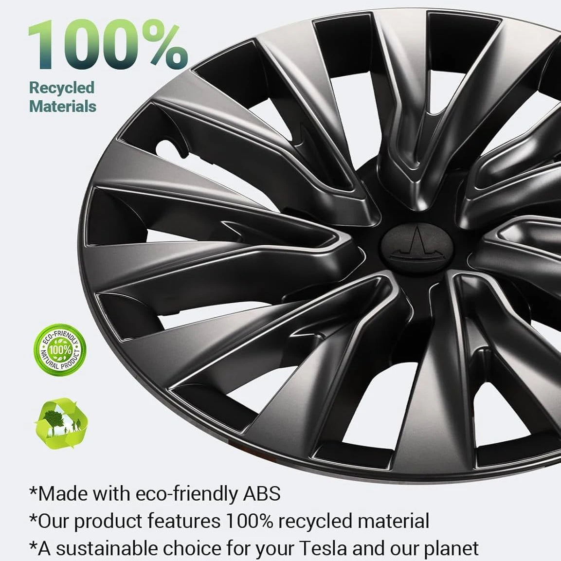 4PCS HubCap for Tesla Model 3 2023 2024 18 Inch Performance Replacement Wheel Cap Automobile Full Rim Cover Accessories