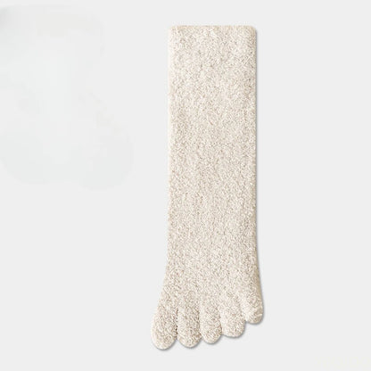 7 pairs Men's winter thick fashionable versatile five finger socks casual comfortable warm split toe sleeping socks