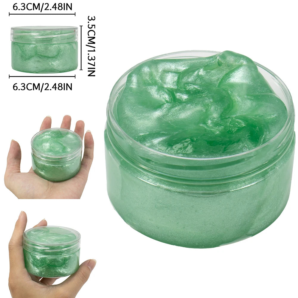 120ml Galaxy Slime Kit Stuffers Gift Toys Snot Clear Slime Stress Relief Toys Putty Party Favors Bubble Slime Christmas Gifts