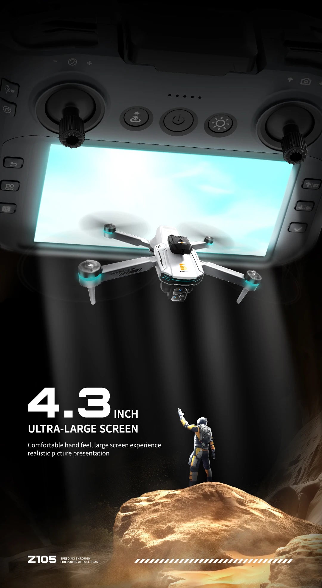 Z105 Mini Drone RC Quadcopter with Brushed Motor Brainy Flight 4.5-inch Remote Control Kid/Beginner-Friendly Toy Friendship Gift