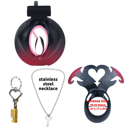Devil's Heart Chastity Cage 2026 New Sissycage Male CB Lock Bondage Cock Cage Pussy Worship Device Wearable BDSM Toy For Men Gay