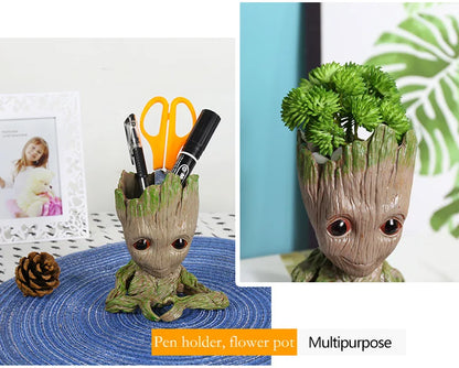 Groot Flower Home Decoration Vases Multifunction Groot Flower Pot Ornaments Arrangement Action Character Figurine Pen Holder