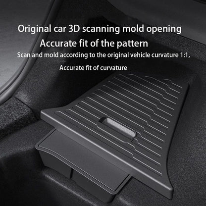 For Tesla Model Y Juniper 2025 TPE Rear Trunk Left Right Side Storage Box Tail Boot Organizer Partition Decoration Accessories
