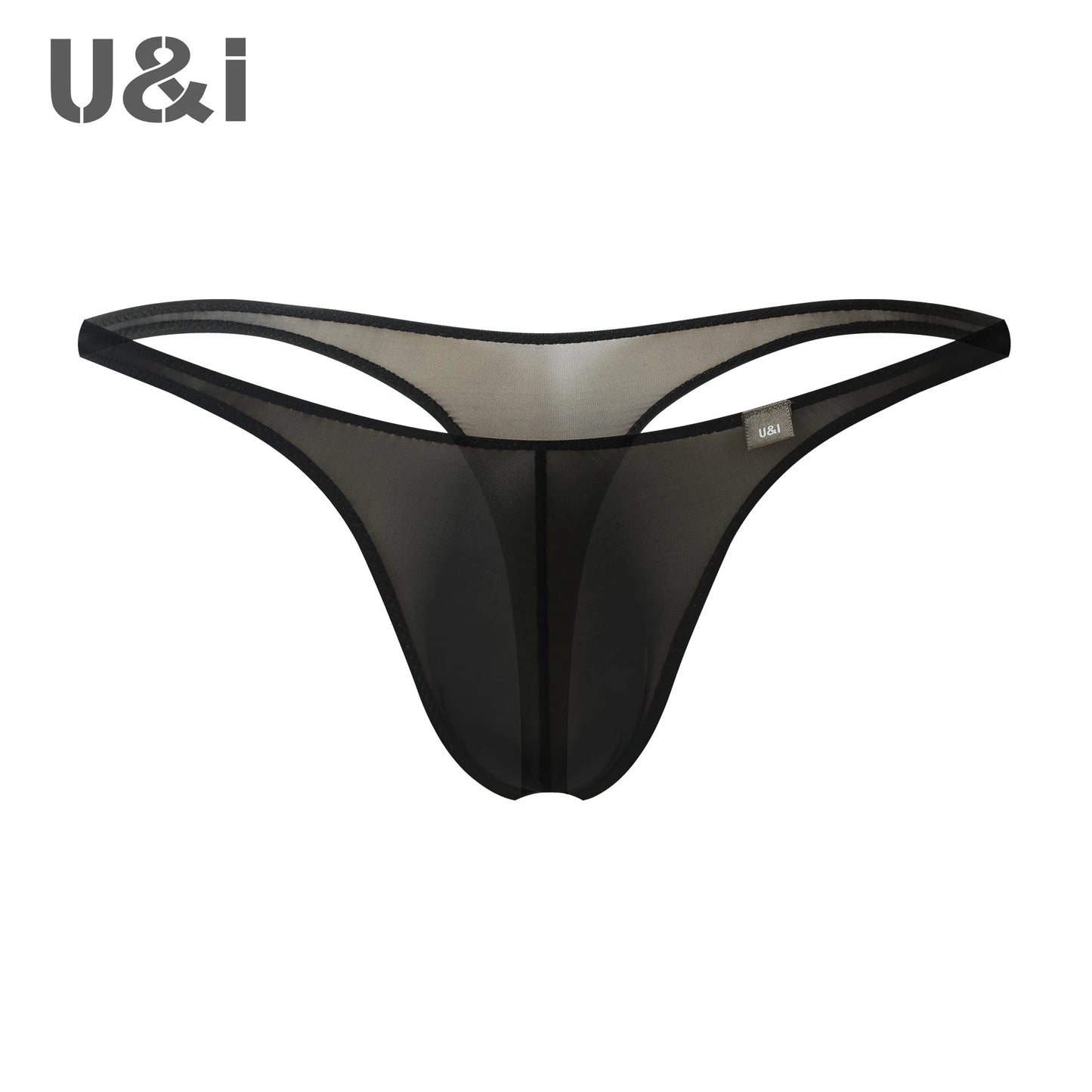 U＆I Men's Sexy G-String Underwear Trendy Personality Ultra-Thin 50g Transparent High-Elastic 3D Pouch T-Style Briefs