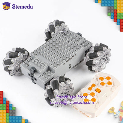 Programming Building Blocks STEAM Programming Technology Mechanical Assembly Plug-in Bricks Science and Education Toys Car