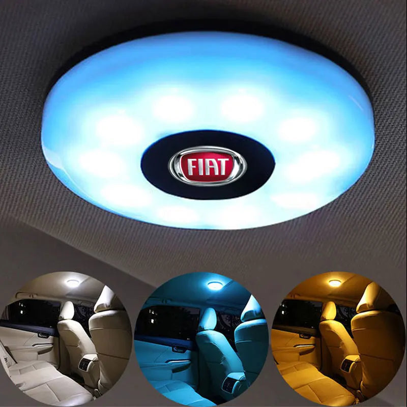 LED Touch Light Reading Lamp Magnet Base Car Ceiling Light Ambient Light For FIAT 500 500E 500L 500C 500S 500X Car Accessories