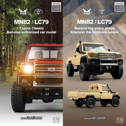 ZWN MN82 MN82PRO MN82S MN82T 1:12 RC Car With LED Lights 2.4G Professional 4WD Remote Control Pickup RC Truck Mode for Kid Gift