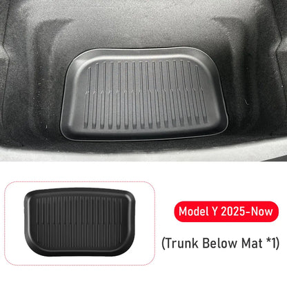 For 2025 2026 Tesla Model Y Juniper Trunk Mats Rear Seat Backrest Cover Protective Pad Frunk Cargo Liners Kick Pads Accessories