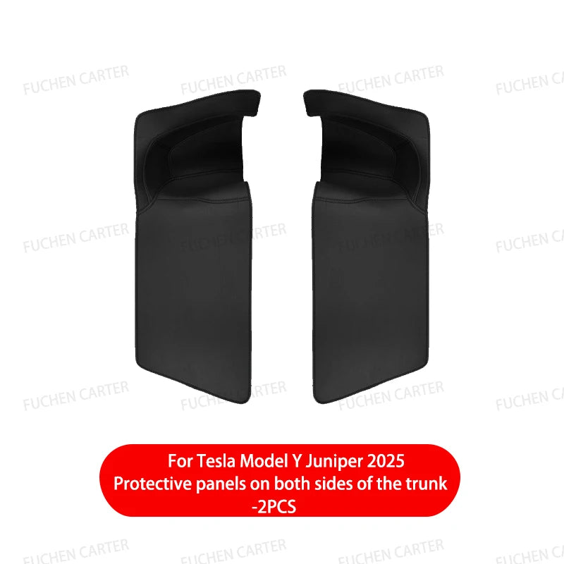 For Tesla Model Y Juniper Trunk Mat Full Coverage Trunk Both Side Guards Seat Backrest Protective Pad Cargo Liner Anti Dirty Mat