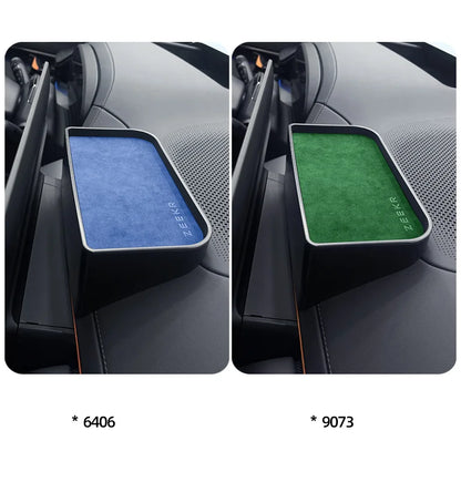 For Zeekr 001 2024 Storage Box Behind The Central Control Screen Navigation Screen Storage Alcantara suede Car Accessories
