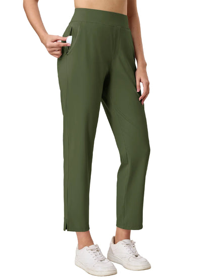 TACVASEN UPF 50+ Golf Pants Women's Lightweight Quick Dry Stretch Pants High Waisted Work Athletic Casual Pants 5 Pockets