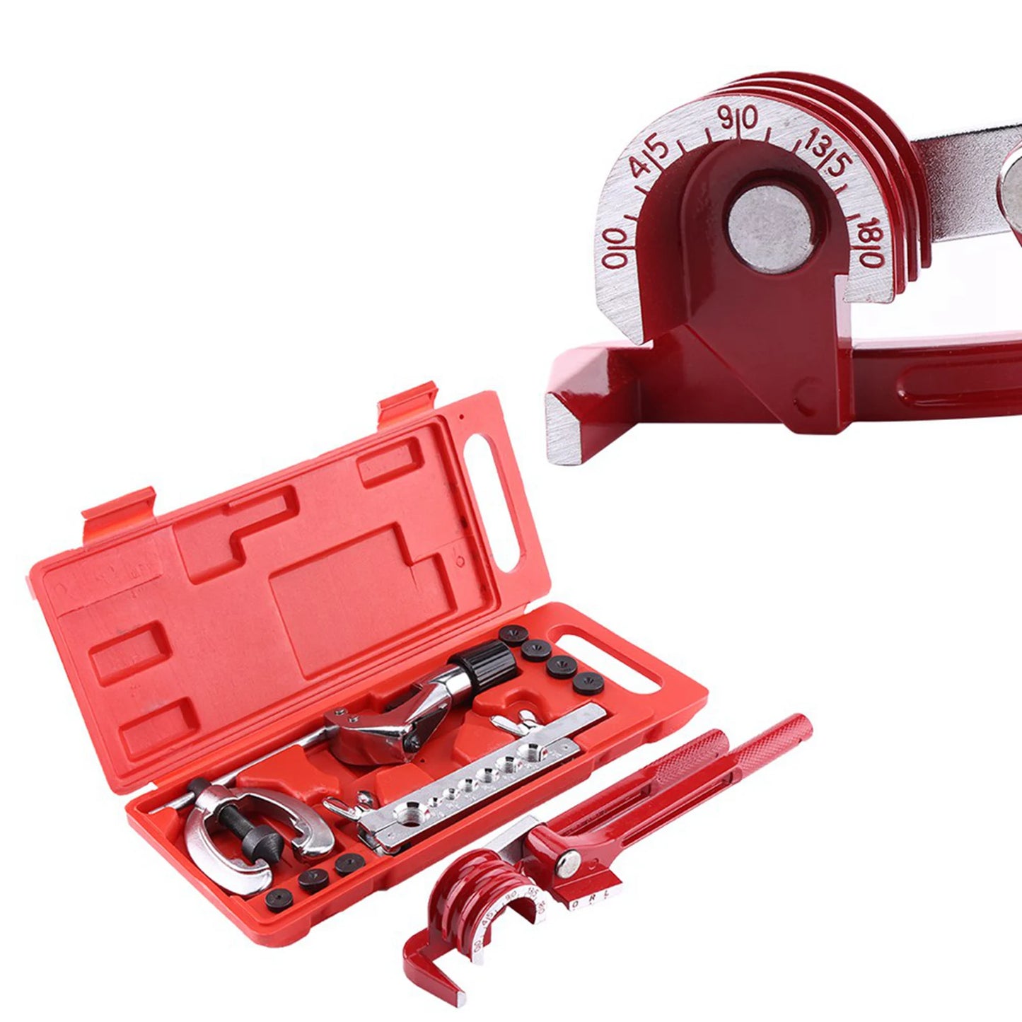 11pc Pipe Flaring Kit Brake Fuel Tube Repair Flare Kit With Cutter Bending Tool Set