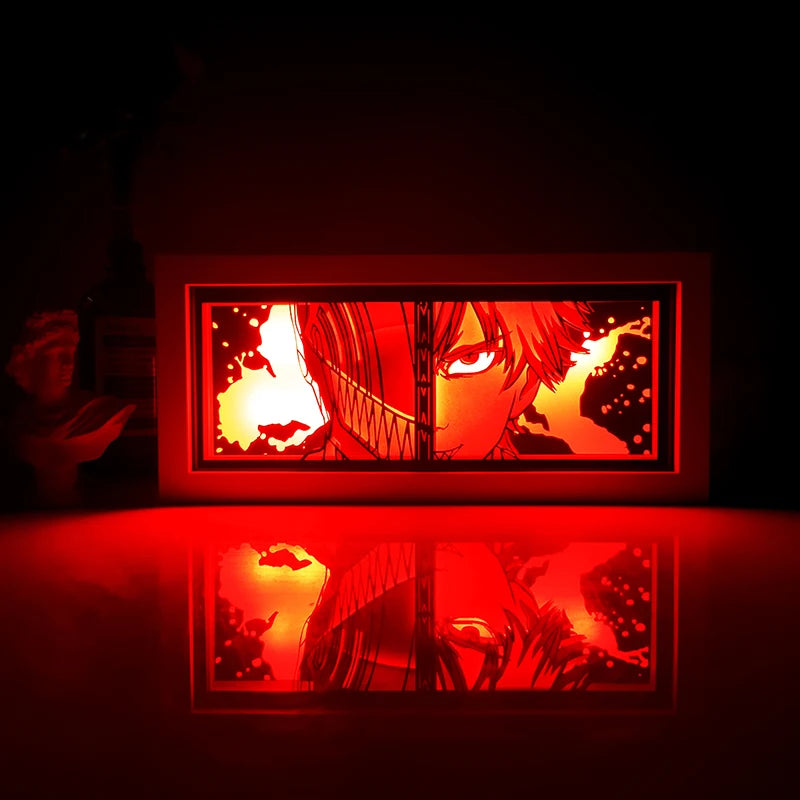 Anime Series Paper-Cut Light Room Bedroom Night Light Remote Control Colorful Light Box Atmosphere Light