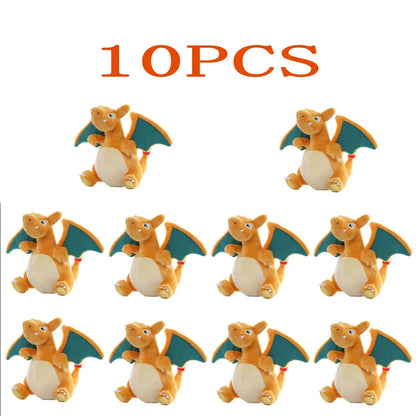 10pcs Pokemon Official Plush Toy - Charmander, Squirtle, Pikachu Plush, Bulbasaur Stuffed Animal Toy, Pokemon Doll Birthday Gift