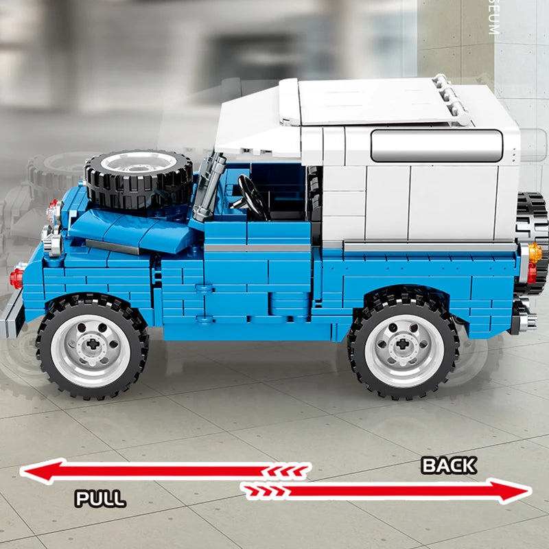 721 Pcs City Retro Mechanical Off Road Vehicle Building Block Roadster Racing Car Supercar Bricks Toys For Boys Children Gifts