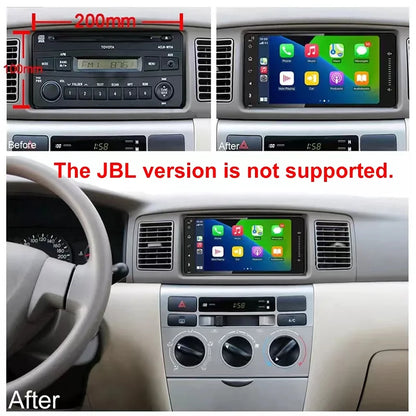 7" 4-64GB For Toyota Kluger 2007-2013 Car Stereo Radio Wireless Apple Carplay Android Auto Head Unit FM GPS BT