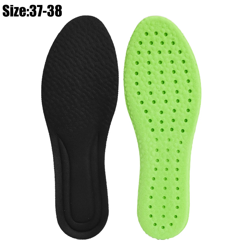 Breathable Deodorant Sports Insoles Inserts Shock Absorption Cushioning Shoe Pads Insoles Soft Comfortable Foot Care Accessories