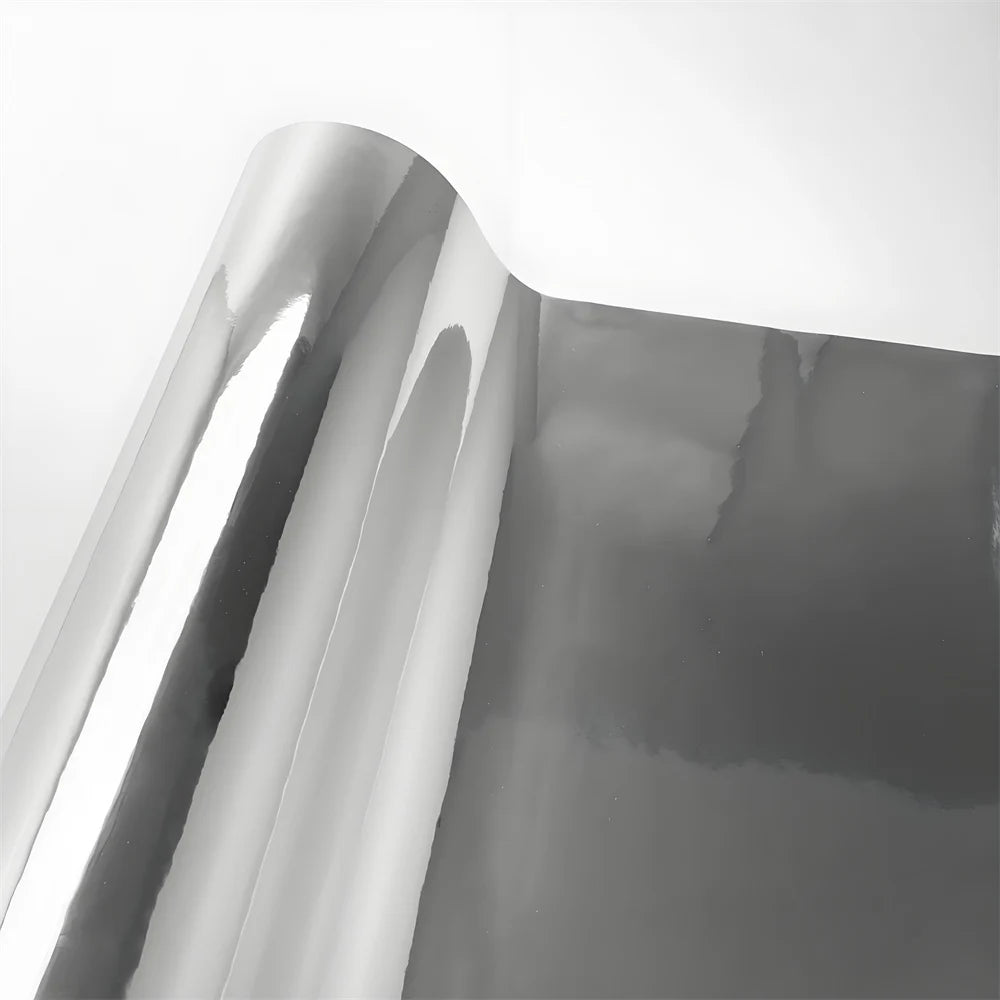 Stretchable Chrome Silver Vinyl Wrap Air Release Car Sticker Self Adhesive Film Roll DIY Decoration Chrome Mirror Film Wrapping
