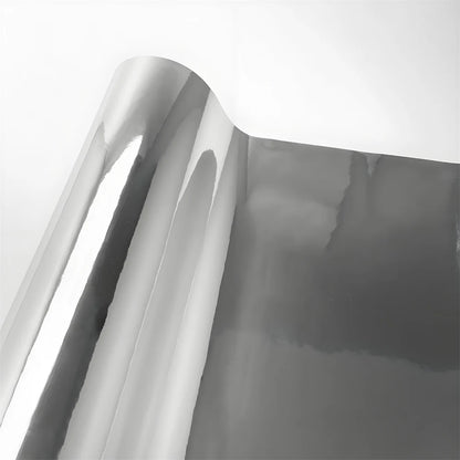 Stretchable Chrome Silver Vinyl Wrap Air Release Car Sticker Self Adhesive Film Roll DIY Decoration Chrome Mirror Film Wrapping