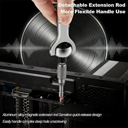 40 in 1 Multi-Function Ratchet Screwdriver Kit with Magnetic Bits – Mini Repair Tool Set for PC iPhone Home Use