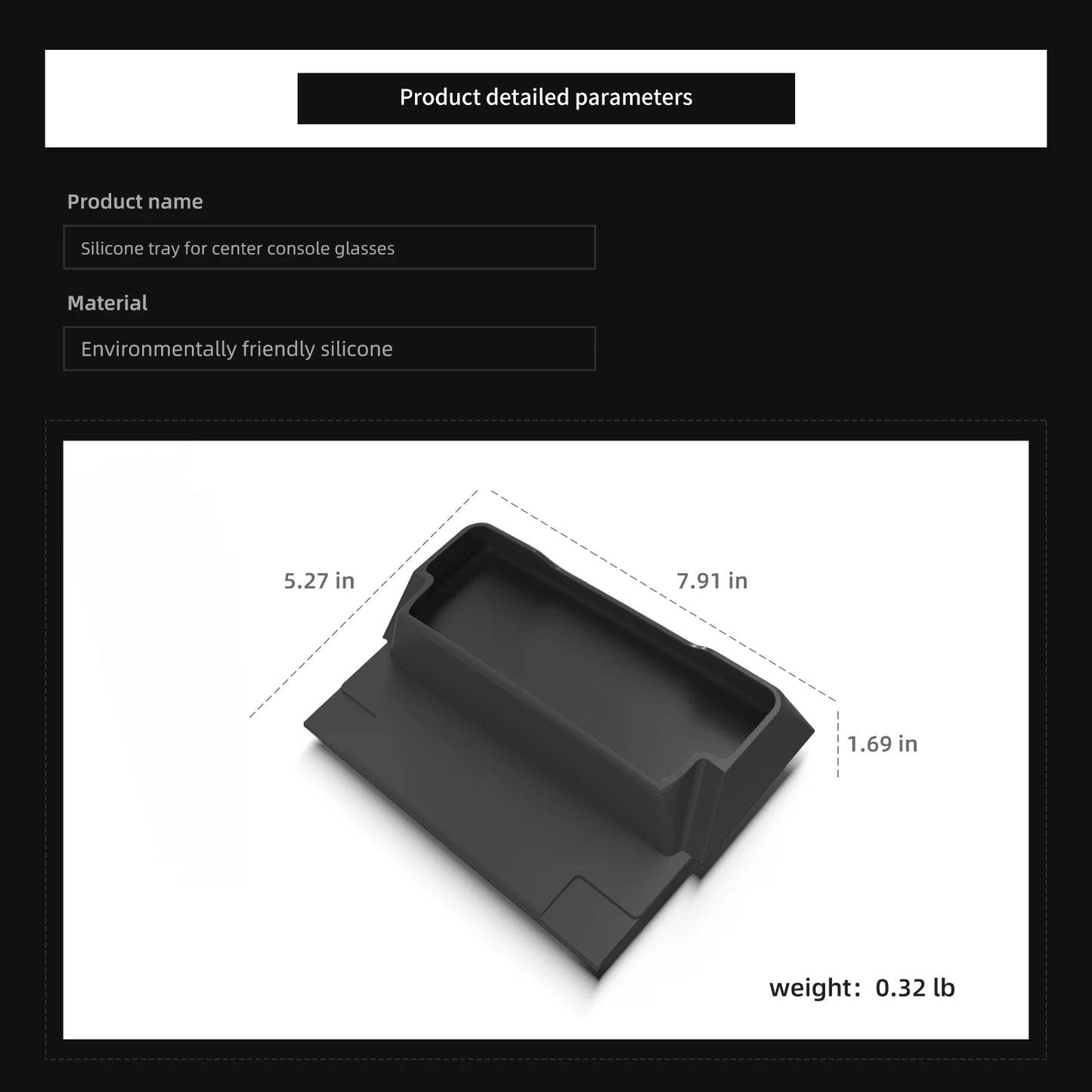 for Tesla Model Y Launch/Juniper 2025 Center Console Armrest Storage Box Glasses Tray Organizer Car Interior Accessories