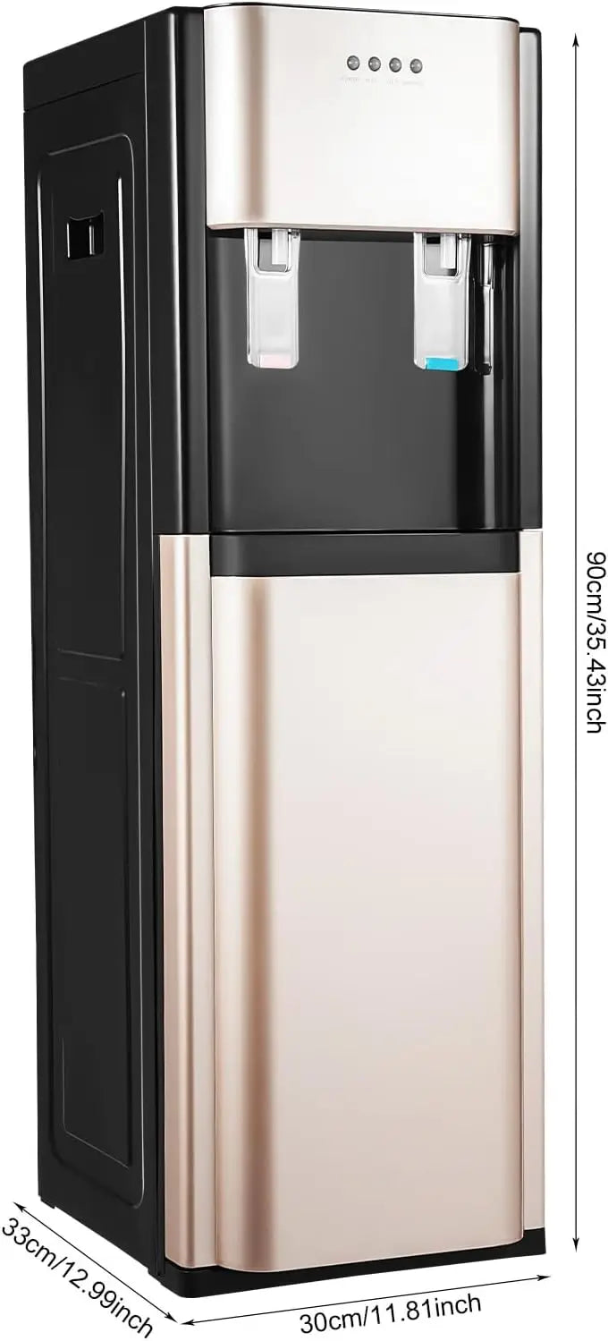 Bottom Loading Water Dispenser, Water Cooler Dispenser for 5 Gallon Bottle, Hot and Cold Water Dispenser with Over-Temperature/Overload/Anti-Dry Burn Protection for Offices, Nurseries, Homes