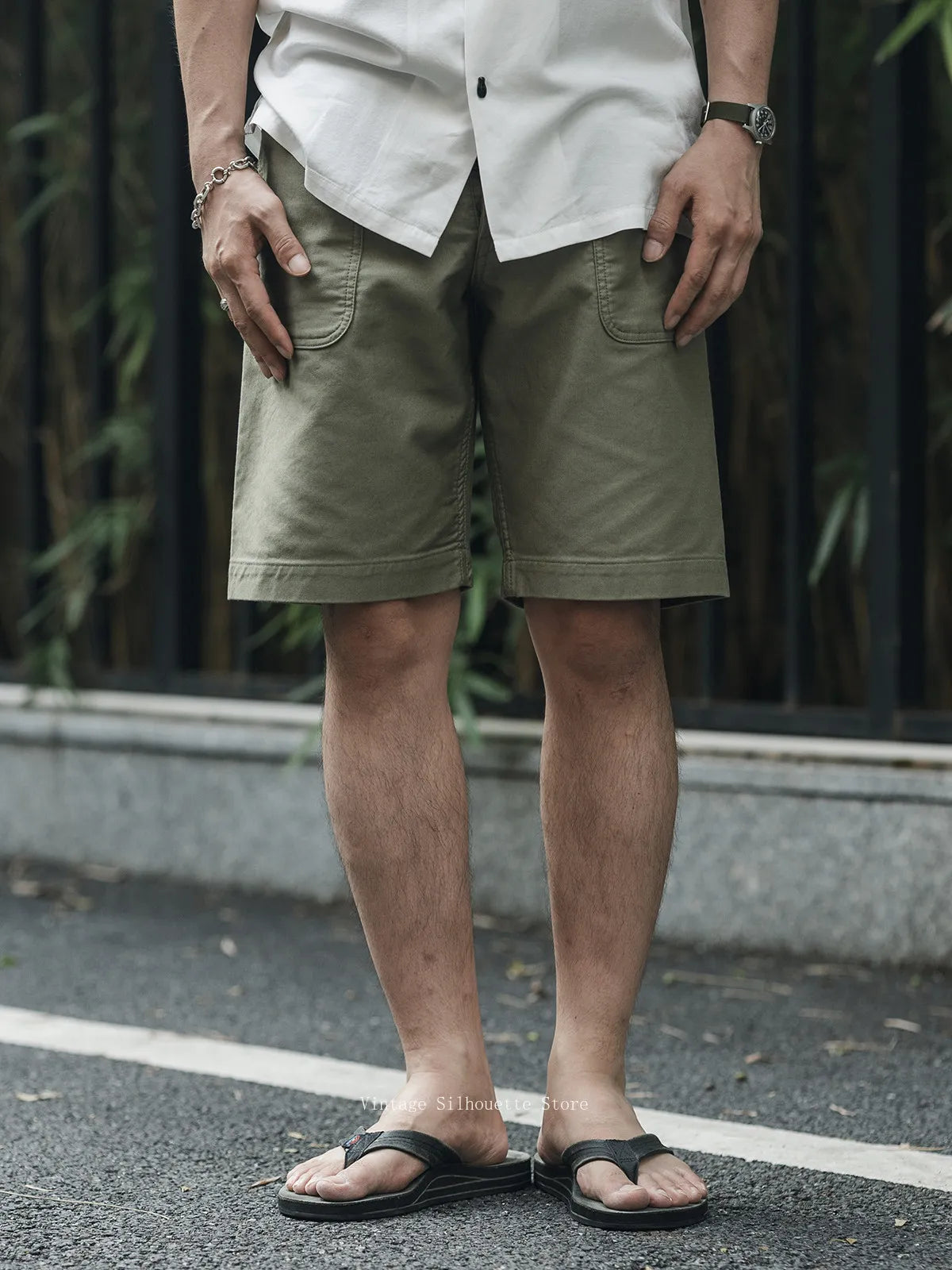 Non Stock USN Deck Utility Work Pants 12oz Cotton Jungle Cloth Vintage Military Style Men's Summer 4-Pocket Bermuda Shorts