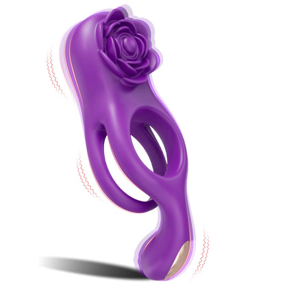 Vibrating Penis Ring Cock Ring for Men Penis Vibrator Scrotum Massager Clit Stimulator Adult Goods Sex Toy for Men and Couples