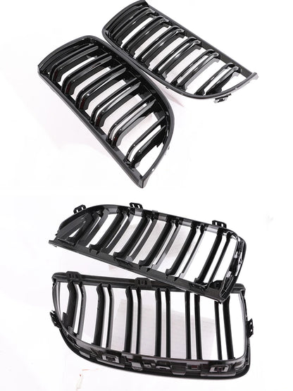 Carbon Fiber Chrome M Color Chrome Gloss Matte Black Grille Kidney Grill For BMW 3 Series E90 E91 Pre-Facelift 2005-2008 320 330